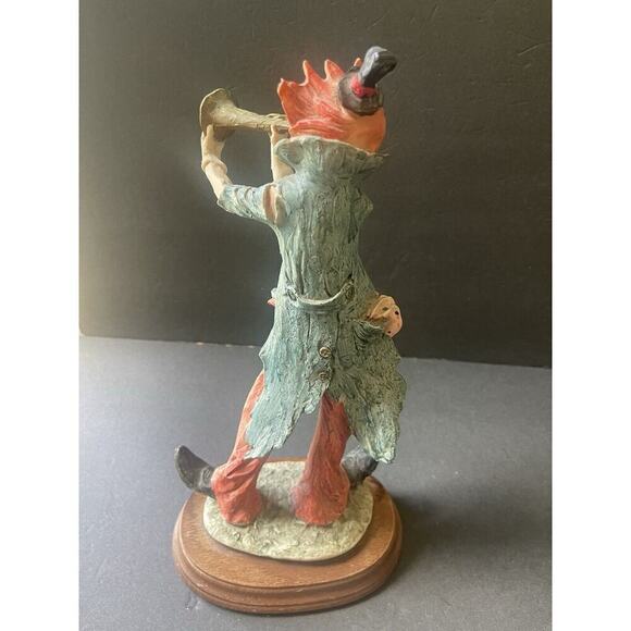 Vintage Hobo Clown Playing Horn by Pucci Italy Statuette Figurine Hand Painted. - Picture 4 of 7